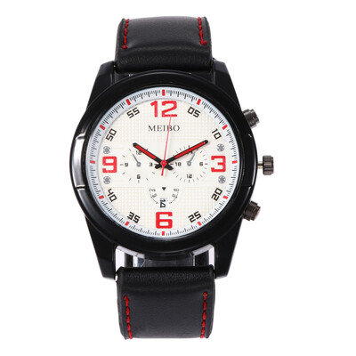 

New three-eye calendar sports watch mens simple number