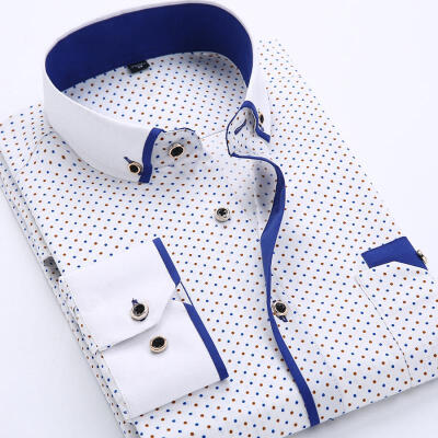 

Slim Fit Print Shirt Thin Long Sleeve Top Casual Business Shirts For Men