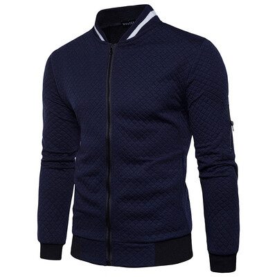 

SUNSIOM Mens Winter Zip up Slim Collar Jacket Tops Long Sleeve Casual Coat Outerwear
