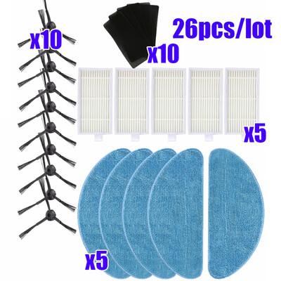 

Filters Side Brushes Rags Set For ECOVACS CR120 CEN540 Panda X500 Vacuum Cleaner