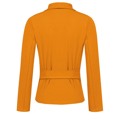 

Toponeto Women Long Sleeve Solid Cardigan Elegant With Belt Slim Coat