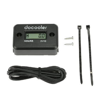 

Docooler Digital Hour Meter Gauge LCD for Gasoline Engine Racing Motorcycle ATV Mower Snowmobile 0199999Hrs Black