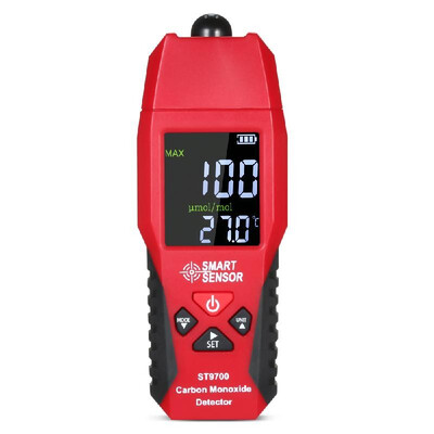

SMART SENSOR ST9700 Handheld Carbon Monoxide Meter with High Precision CO Gas Tester Monitor Detector Gauge LCD Color Display Soun