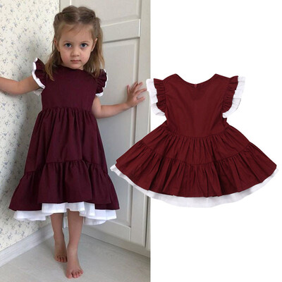 

Cute Newborn Kid Baby Girl Princess Party Pageant Gown Tutu Formal Dress Clothes