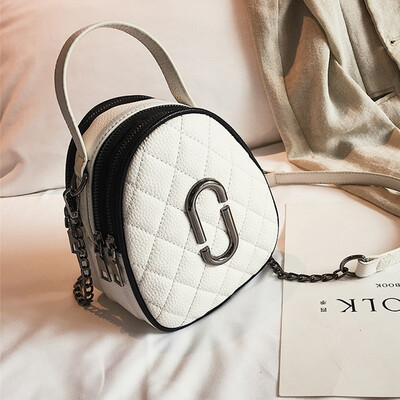 

Spring&summer bag female 2019 new handbag fashion casual rhombic simple wild chain shoulder slung handbag