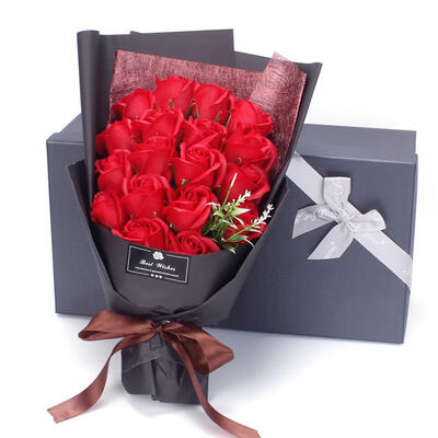 

18pcs Preserved Rose Flower Soap Small Bouquet Gift Box Wedding Party Decor