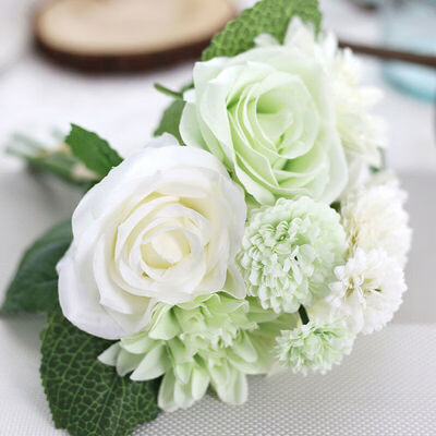 

Artificial Flower Dahlia Rose For Wedding Bouquets Home Decoration Silk