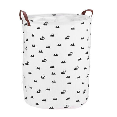 

Portable Canvas Clothes Storage Barrel Kids Bedroom Toys Holder Basket