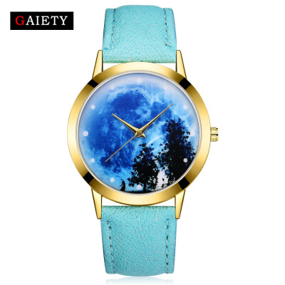 

GAIETY Fashion Women Watches Female Starry Sky Dial Leather Quartz Wrist Watch Montre Femme Ladies Watch reloj mujerbayan kol