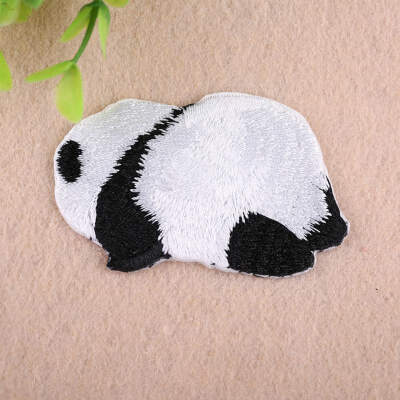 

Embroidered Animal Cloth Patches Stickers Cartoon Cute Little Panda Fabric Patch Clothing Accessories Decoration