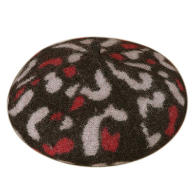 

New Korean Camouflage Beret Retro Pumpkin Cap Literary&Artistic Wool Wool Thickening&Warming Hundred Female Caps