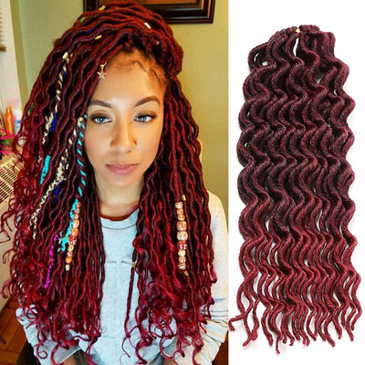 

〖Follure〗15InchesCrochet Braids Synthetic Braiding Hair Extensions Low Temperature Fibe