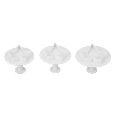 

3pcs Plastic Maple Leaf Spring Fondant Cake Cookies Mould Home Baking Molds