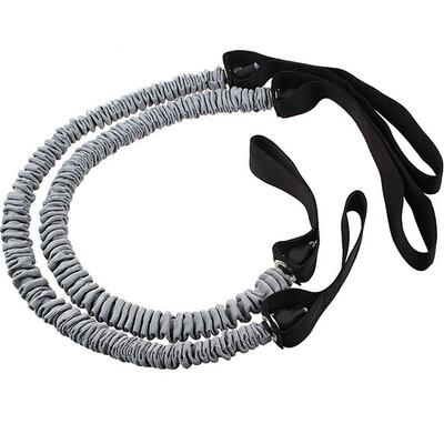 

2PCS Resistance Bands for Wheel Roller Pull Rope Tension Band with Foot Hooks