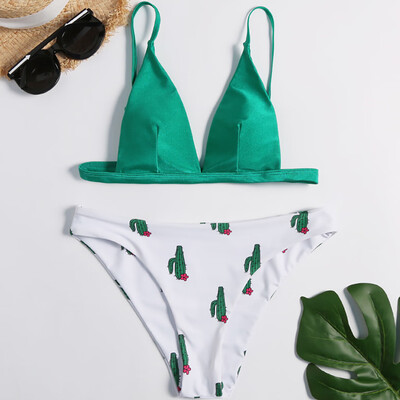 

Saidsome Women Summer Fashion Print Swimwear Beachwear Siamese Swimsuit Bikini Set