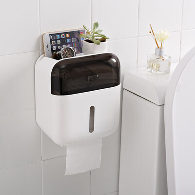 

Toponeto Waterproof Bathroom Punch-free Toilet Tissue Tray Paper Rack Storage Box