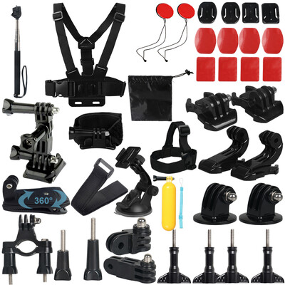 

17 In 1 Basic Sports Action Camera Accessory Kit Set With Selfie Stick Chest Strap for GoPro Hero 76543 Hero Session Xiaomi Y