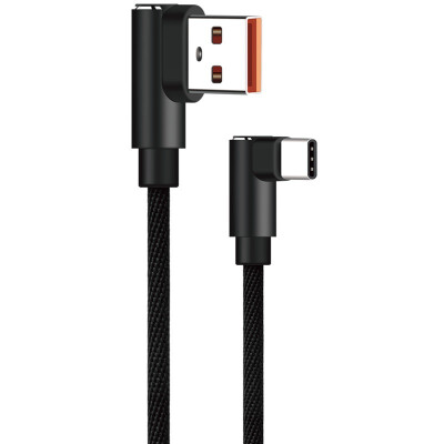 

APPACS USB Type C Cable 24A USB C Charger Fast Data sync Charging 90 Degree Type-c Cable For Samsung Note 8 S8 Oneplus USB-C