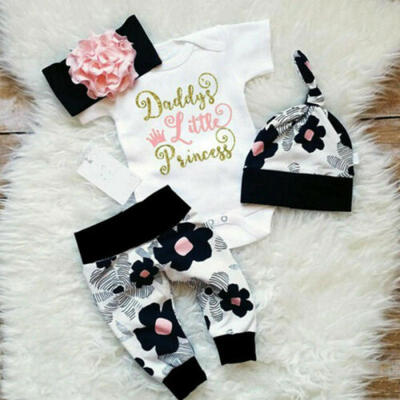 

US Kids Baby Girls Clothes Floral Top T-shirtPants Leggings Toddler Outfit Set