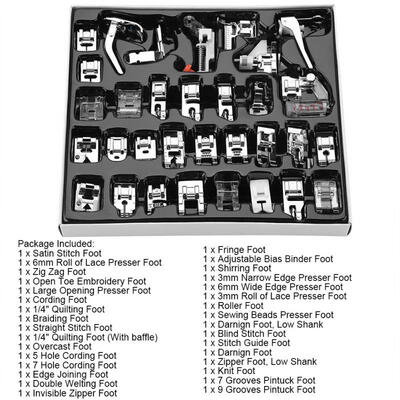 

Greensen 32pcsset Stitching Walking Foot Presser Feet Kit Household Sewing Machine Accessory