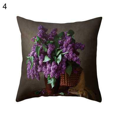 

Super Soft Flowers in Vase Cushion Cover Home Office Decorative Pillow Case