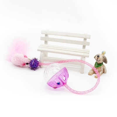 

Cats Mice Animal Toys Tease Cats Toys Cat Plastic Plush Chasing Pet Toys Mouse Drags Ball with Bell Pet Toys