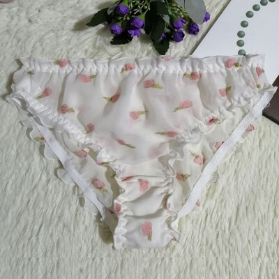 

Womens Sexy Underwear Printed Low Waist Breathable Knicker Briefs Panties Soft