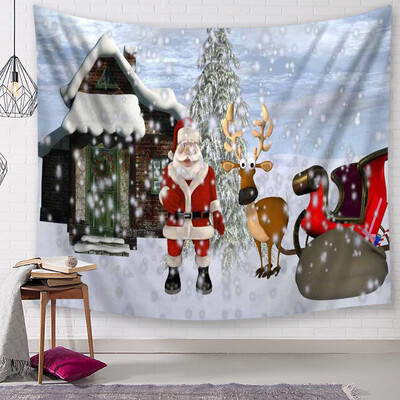

〖Follure〗Christmas Tapestry Santa Print Wall Hanging Tapestry Art Home Decor