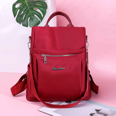 

Tailored Womens Fashion Backpack Large Capacity Computer Bag Solid Color Shoulder Bag