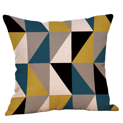 

〖Follure〗Geometric Printed Cotton Linen Throw Pillow Cases Sofa Cushion Cover Home Decor