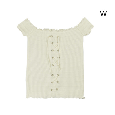 

Novel Tops Women Popular Womens Tank Top Leaking Shoulder Sexy Vest Wooden Ear Strap Vest Knit Solid Color Vest