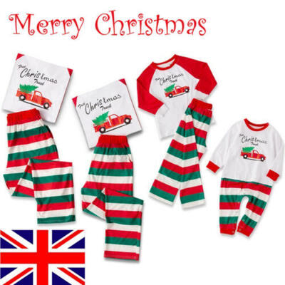 

XMAS PJs Family Matching Dad Mom Kids Christmas Nightwear Pajamas Pyjamas Set