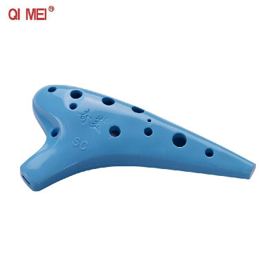 

QI MEI QMT-2 Soprano C 12 Holes Ocarina ABS Material Ocarinas Wind Instrument with Music Score&Protective Bag for Beginners