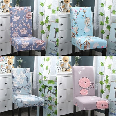 

Soft Stretch Spandex Dining Room Wedding Banquet Chair Seat Cover Party Decor