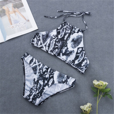 

Saidsome Women Flower Print Bikinis Set Beachwear Set Push Up Bandage Swimsuit Swimmer