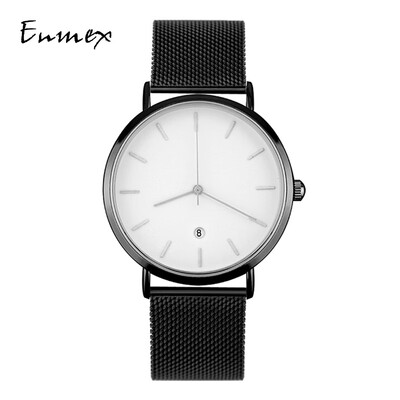 

Enmex Creative Design Thin Calendar Academic Style Mysterious Cold Temperament Watch