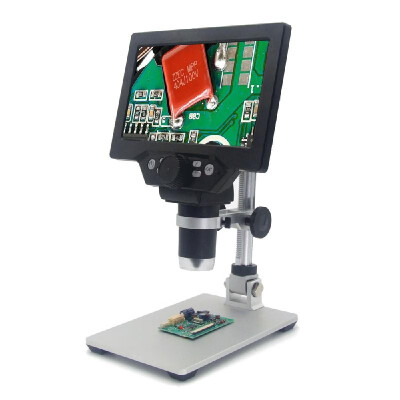 

G1200 Digital Microscope 7 Inch Large Color Screen Large Base LCD Display 12MP 1-1200X Continuous Amplification Magnifier With Alu