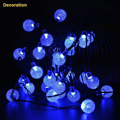 

〖Follure〗Solar Powered 30 LED String Light Garden Path Yard Decor Outdoor festival Blue