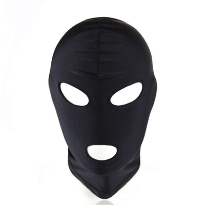 

FUNNYBUNNY Black Breathable Face Cover Spandex Zentai Costume Hood Mask Scary Mask Halloween Mask Adults Full Face