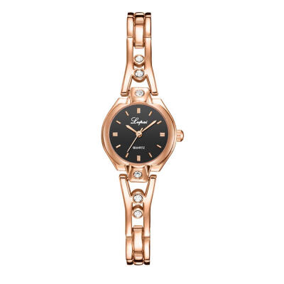 

Luxury Women Watches Scale Dial Ladies Quartz Wristwatch Rose Gold Alloy Bracelet Strap Fashion Clock Zegarki Damskie