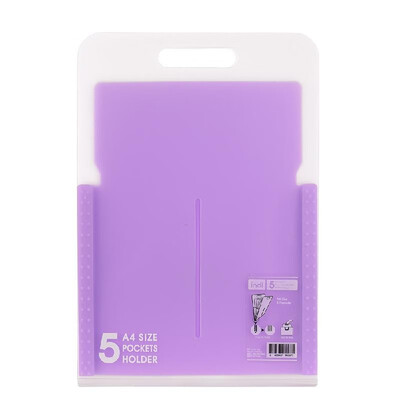 

Portable 5 Pockets Expanding File Folder Accordion Document Organizer Color Storgae Bag Holder with Handle Design Support A4 Size