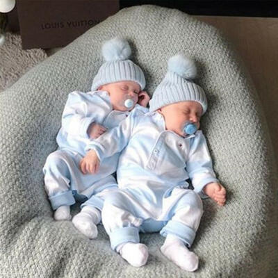 

UK Newborn Baby Boy Girl Striped Long Romper Jumpsuit Bodysuit Clothes Outfits