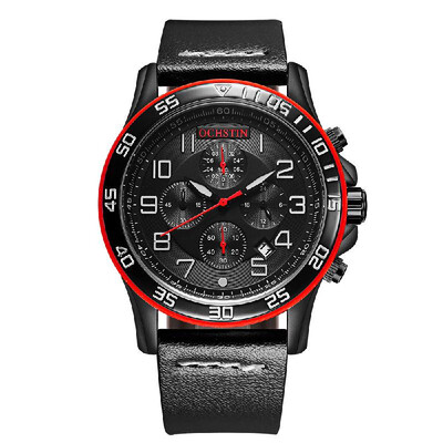 

OCHSTIN Fashion Luminous Military Style Quartz Men Wristwatch Genuine Leather Water-Proof Casual Watch Masculino Relogio Box