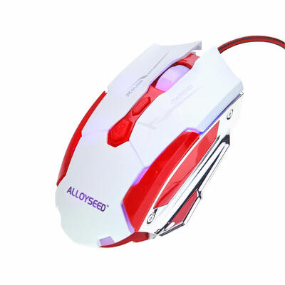

ALLOYSEED K1015 USB Wired Gaming Mouse Fast Transmission 7 Buttons Red
