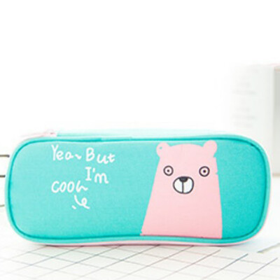 

Zipper Pencil Case Pen Pouch Bag Office Student Canvas Stationery Bag Case Desk Organizer for School & Office Supplies