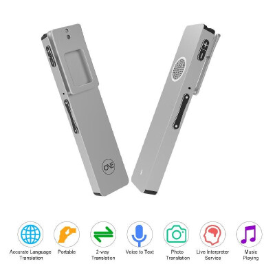 

ONE Mini AI Smart Translator Photo Recording Transcription Translation Professional Realtime Translating Device Music Player Mini