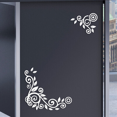 

Toponeto 2PC1Set 3D Diy Flower Shape Acrylic Wall Sticker Modern Stickers Decoration