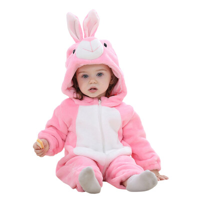 

Toddler Newborn Baby Boys Girls Animal Cartoon Hooded Rompers Outfits Clothes