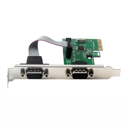 

PCI-E to RS232 Dual Serial Ports Interface Expansion Card COM Adapter For Desktop PC