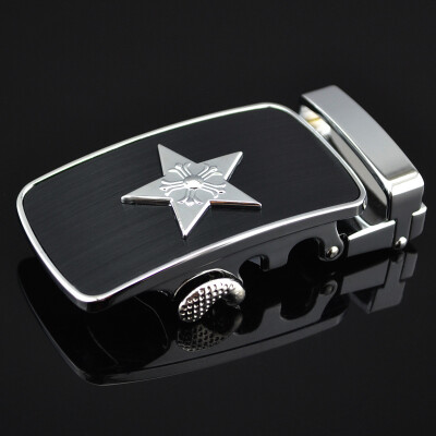 

Hot silver star belt buckle Gangyi mens belt buckle automatic buckle belt head LY49101327